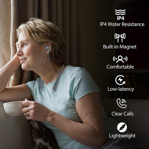 Image of WinCare Neckband Bluetooth Hearing Aids for Seniors to Assit Hearing, Anti Lost Hearing Amplifier Rechargeable with Noise Cancelling