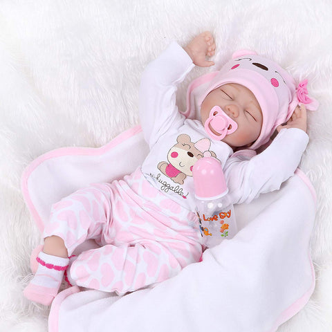 Image of BigTron Baby Dolls 22" Cute Realistic Soft Silicone Vinyl Dolls Newborn Baby dolls With Clothes